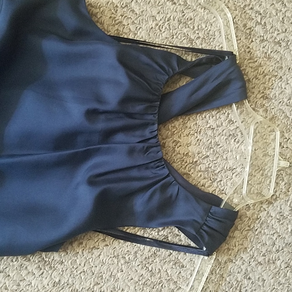Banana Republic Silk navy sleeveless dress